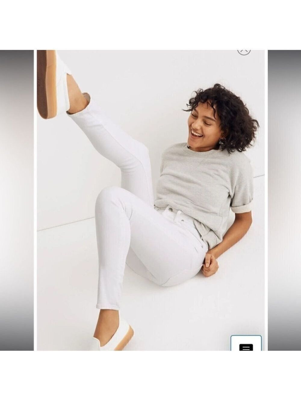 Madewell Curvy High Rise Skinny Jeans in Pure White - Picture 4 of 16